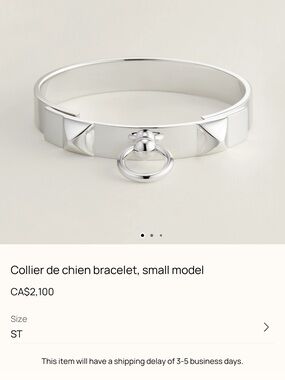 Final Price-No Offers! Hermes CDC Sterling Silver Bracelet ST